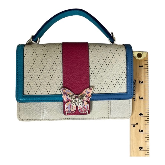 New Marcy Embroidered Butterfly Bag Rare Find Brighton - Picture 6 of 6